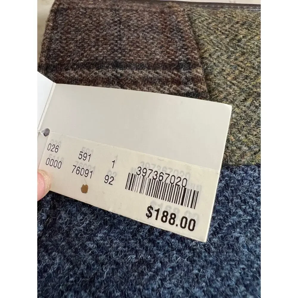 Brooks Brothers Patchwork Harris Tweed and Leather Tablet Holder